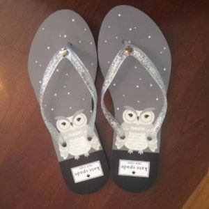 Kate Spade -  Owl Print Flip Flop -  Retail  $69  --  Brand New NWOB OR TAGS
